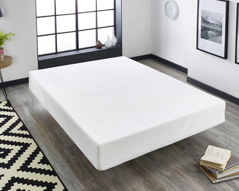 memory foam mattress in a bedroom