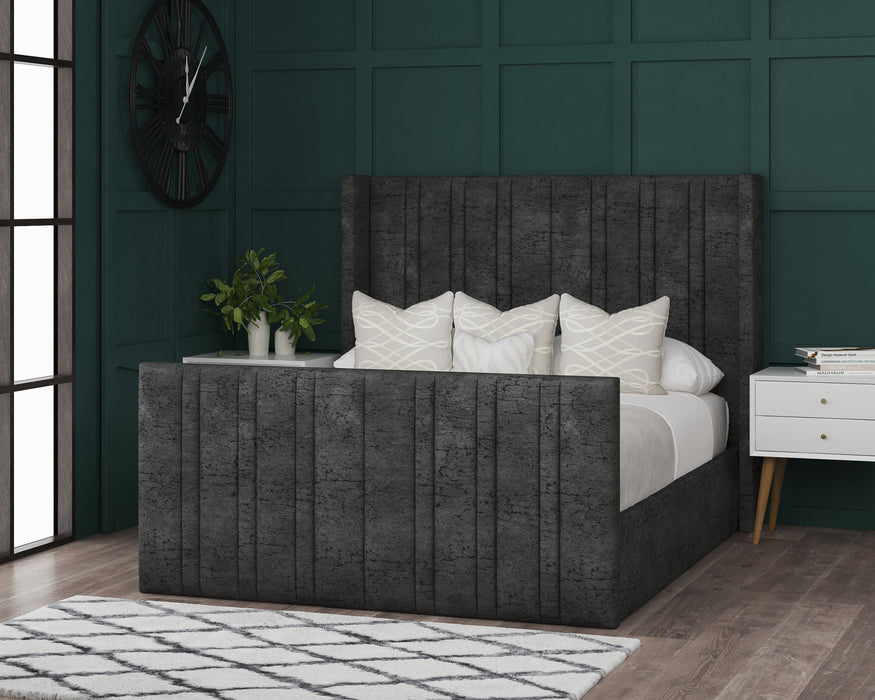 Enzo Wingback Bed Frame With Storage Options