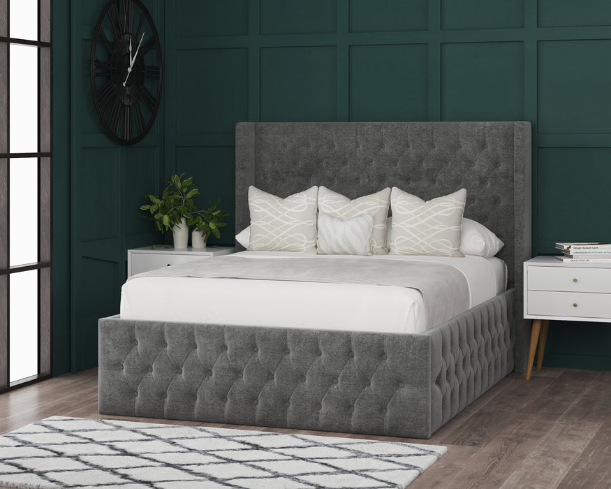 Alphonse Wingback Bed Frame With Storage Options