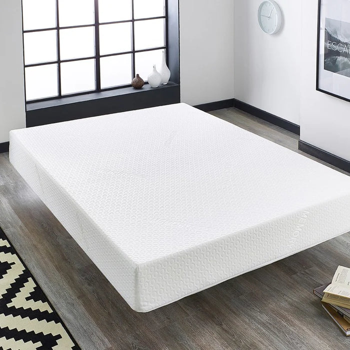 memory foam mattress in a bedroom