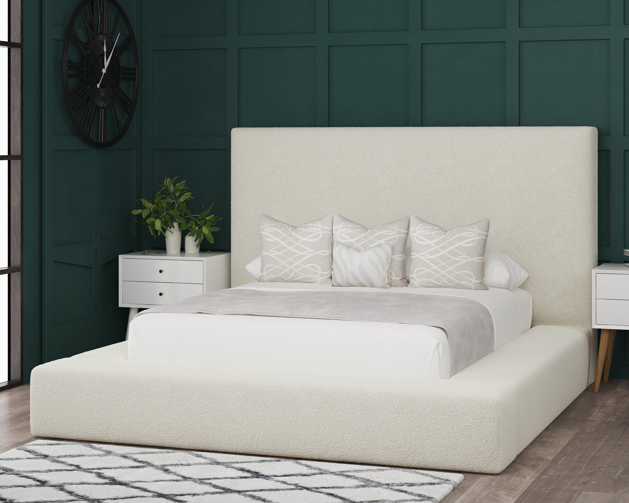 Zen Teddy Boucle Bed Frame With Storage Options