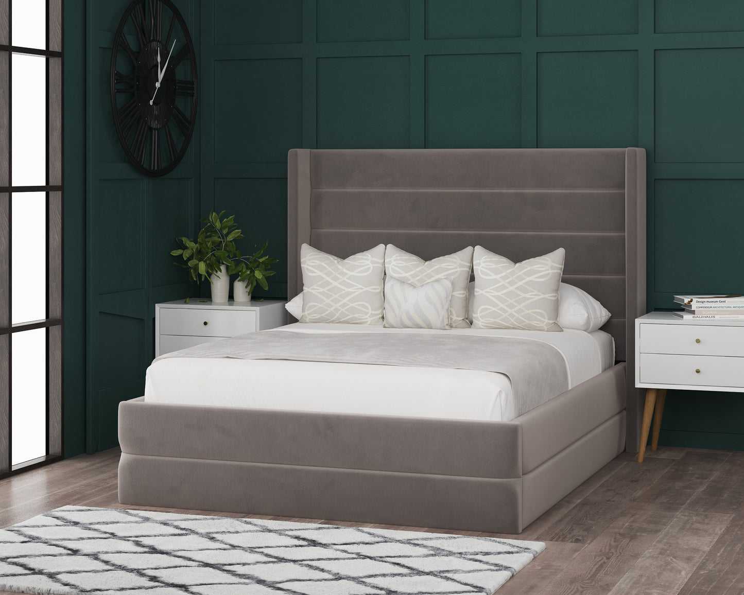 Baku Wingback Bed Frame With Storage Options