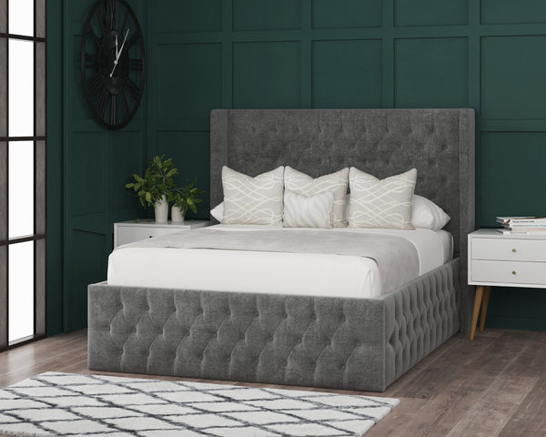Alphonse Wingback Bed Frame With Storage Options