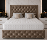 Lit sommier Chesterfield avec tête et pied de lit