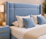 Charlotte Wing Ottoman Divan Bed with Floorstanding Headboard