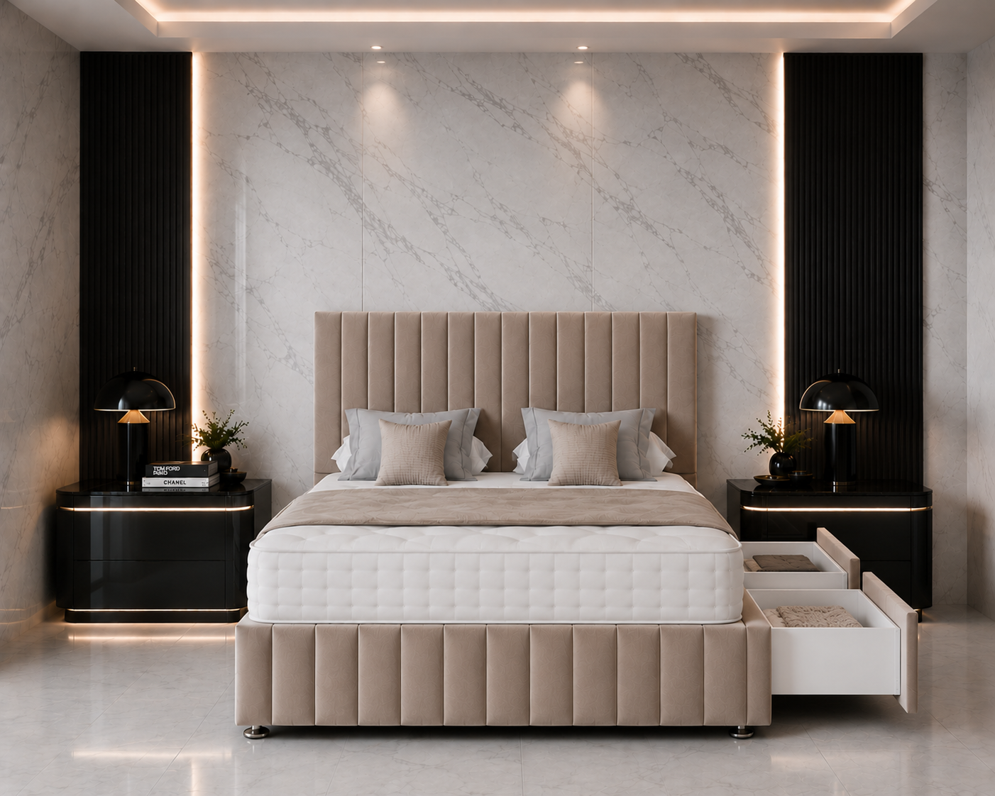 Coco Divan Bed met Hoofdbord &amp; Voetbord