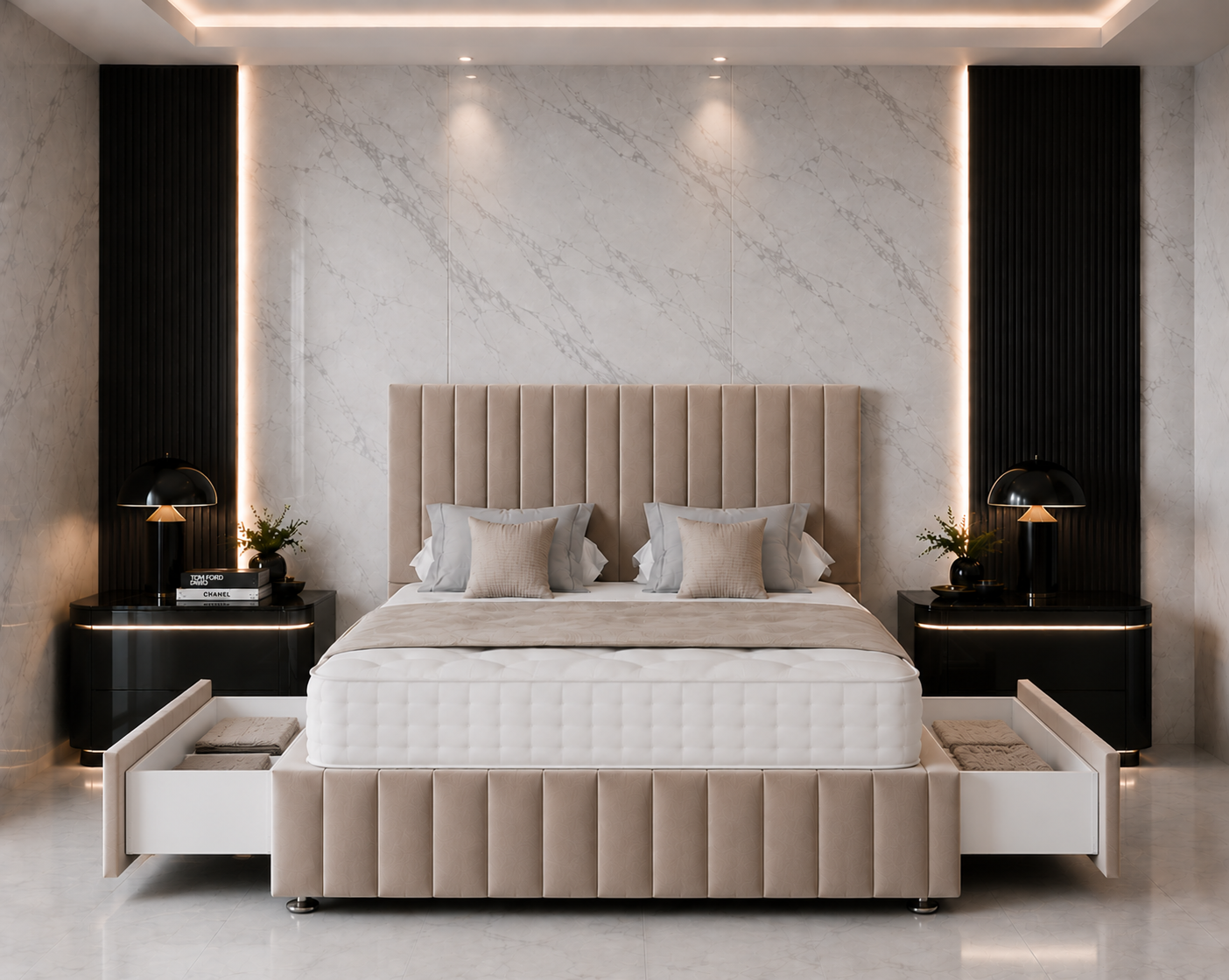 Coco Divan Bed met Hoofdbord &amp; Voetbord