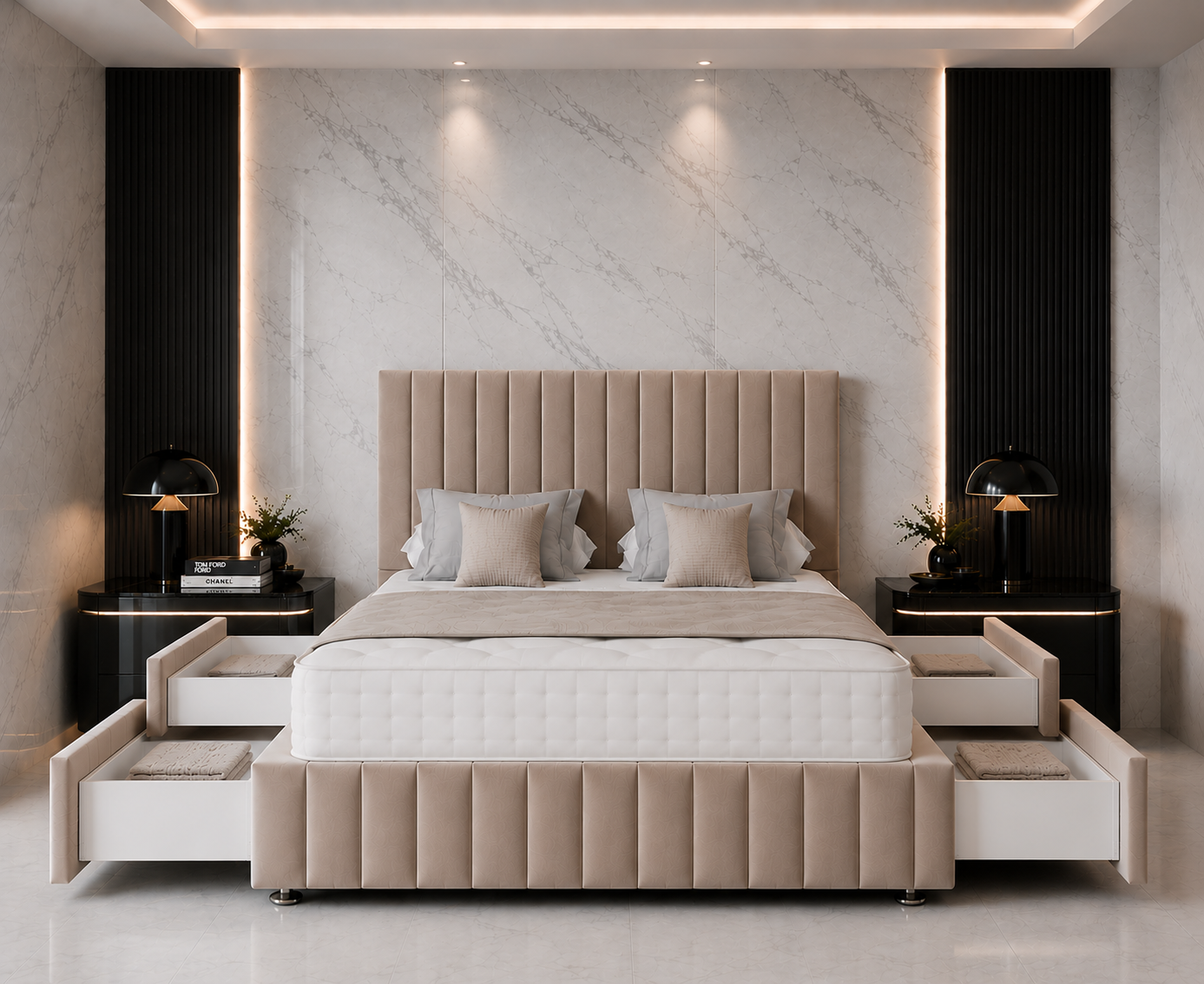 Coco Divan Bed met Hoofdbord &amp; Voetbord