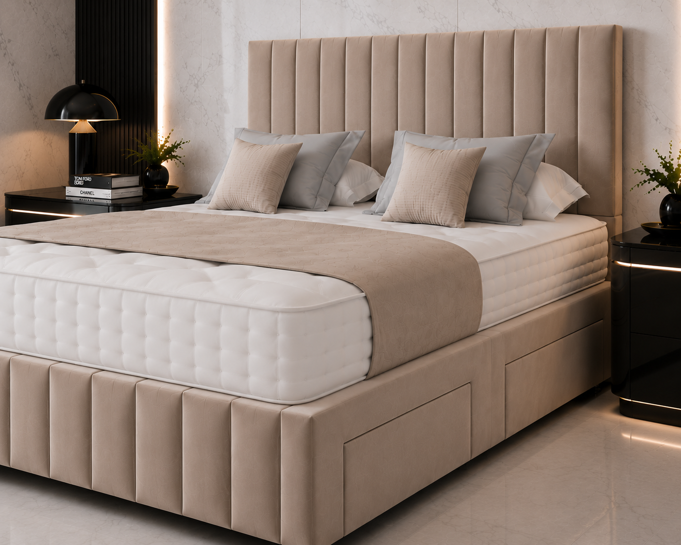 Coco Divan Bed met Hoofdbord &amp; Voetbord