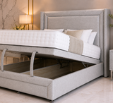 Cruz Wing Ottoman Divan Bed met Voetbord en Staande Hoofdbord