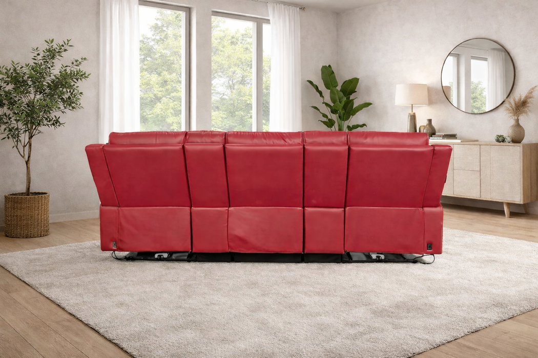 Scarlet Red Home Cinema Sofa 3 Seater