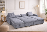 Lissa Sofabed Grey U Shape Corner