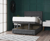 Lit ottoman avec pied de lit et perles Moana