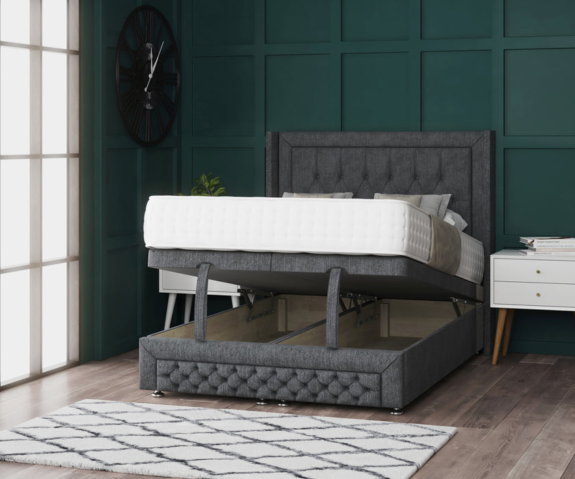 Winter Wing Ottoman Divan Bed With Footboard