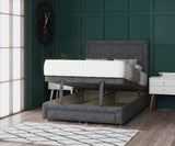 Lit ottoman avec pied de lit et perles Moana