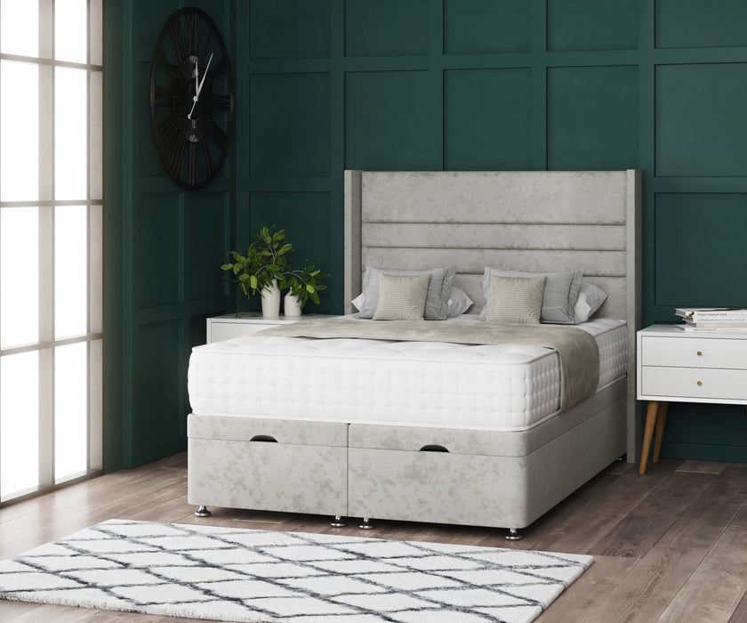 Meghan Wing Ottoman Divan bed met staand hoofdeinde