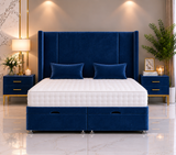 Fiona Wing Ottoman Divan Bed with Floorstanding Headboard