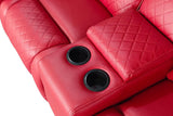 Scarlet Red Home Cinema Sofa 3 Seater