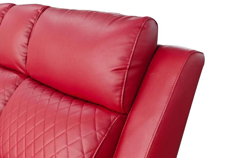Scarlet Red Home Cinema Sofa 3 Seater