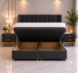 Harry Wing Ottoman Divan Bed with Floorstanding Headboard