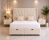 Havana Wing Ottoman Divan Bed with Floorstanding Headboard