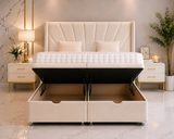 Havana Wing Ottoman Divan Bed with Floorstanding Headboard