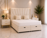 Havana Wing Ottoman Divan Bed with Floorstanding Headboard
