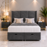 Lit à tête de lit à ailettes Heather Ottoman Divan