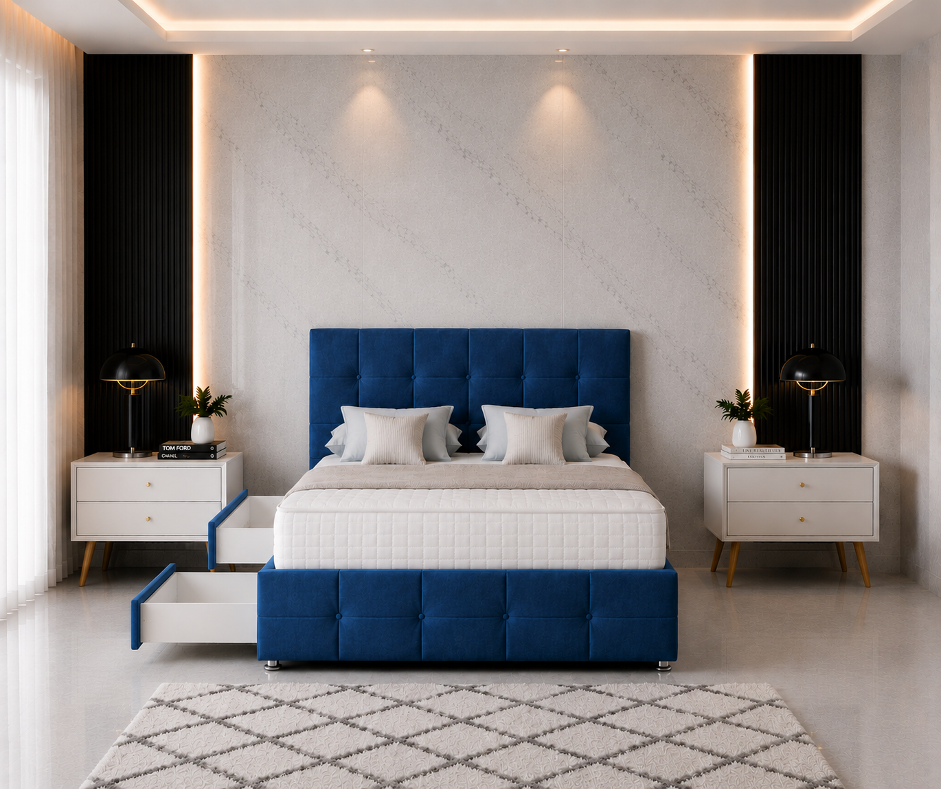 Lit Hydra Divan avec tête et pied de lit