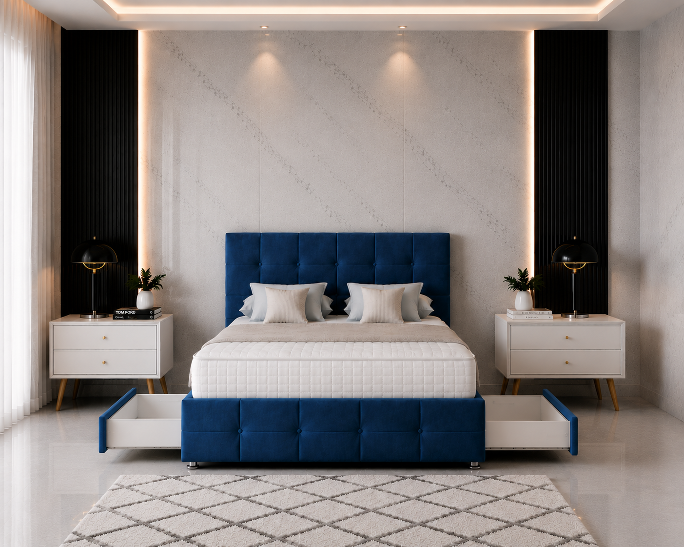 Lit Hydra Divan avec tête et pied de lit