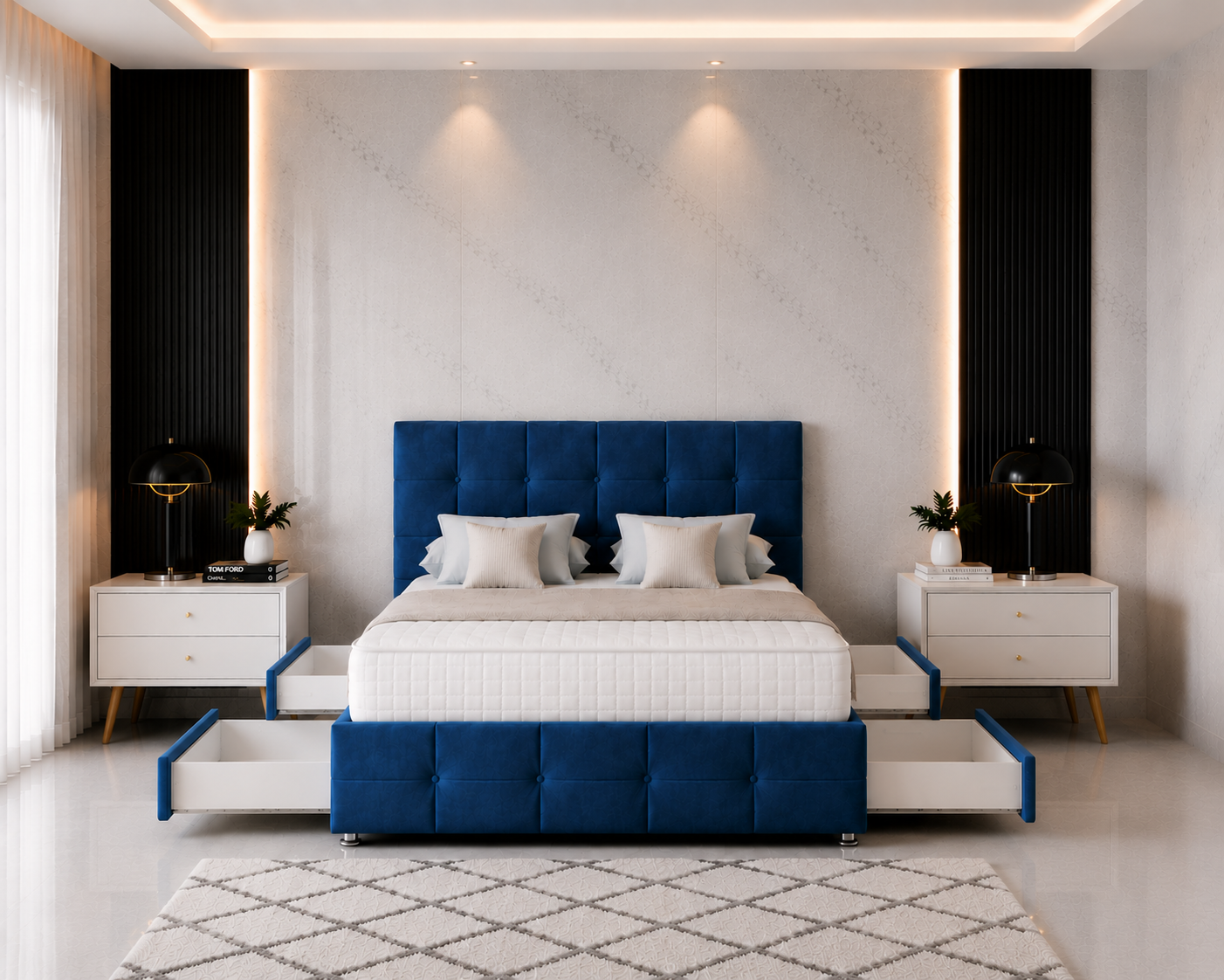 Lit Hydra Divan avec tête et pied de lit