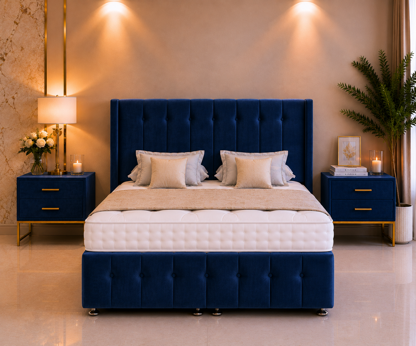 Florence Ottoman Divan bed with Footboard