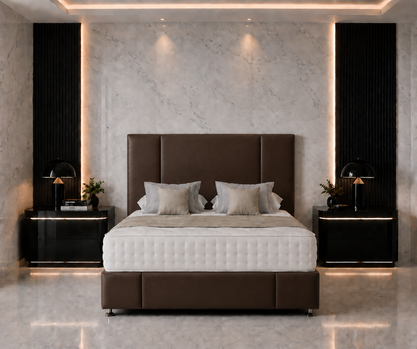 Lit Divan Lotus avec tête et pied de lit