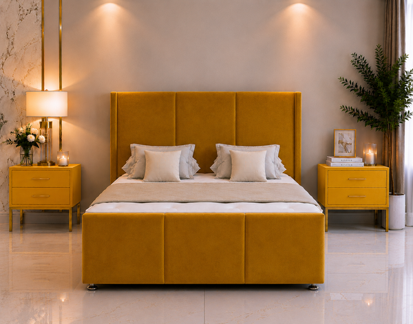 Luna Ottoman Divan Bed Set With Footboard
