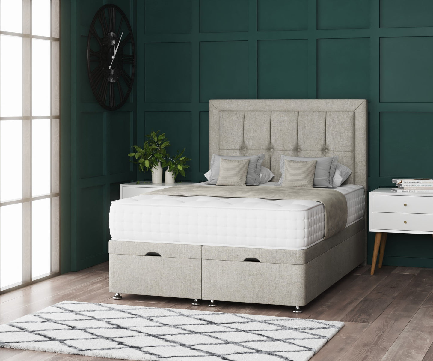 Ensemble de lit sommier ottoman Kingston