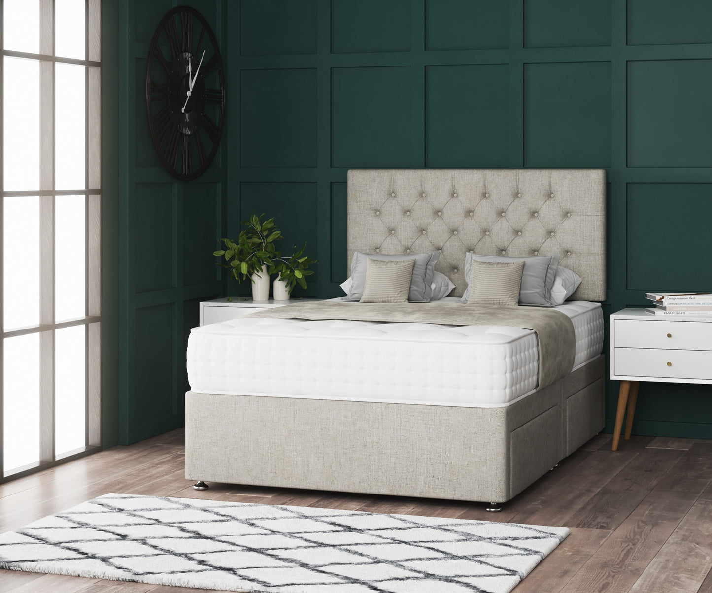 Chesterfield Divan Bed Set with drawer