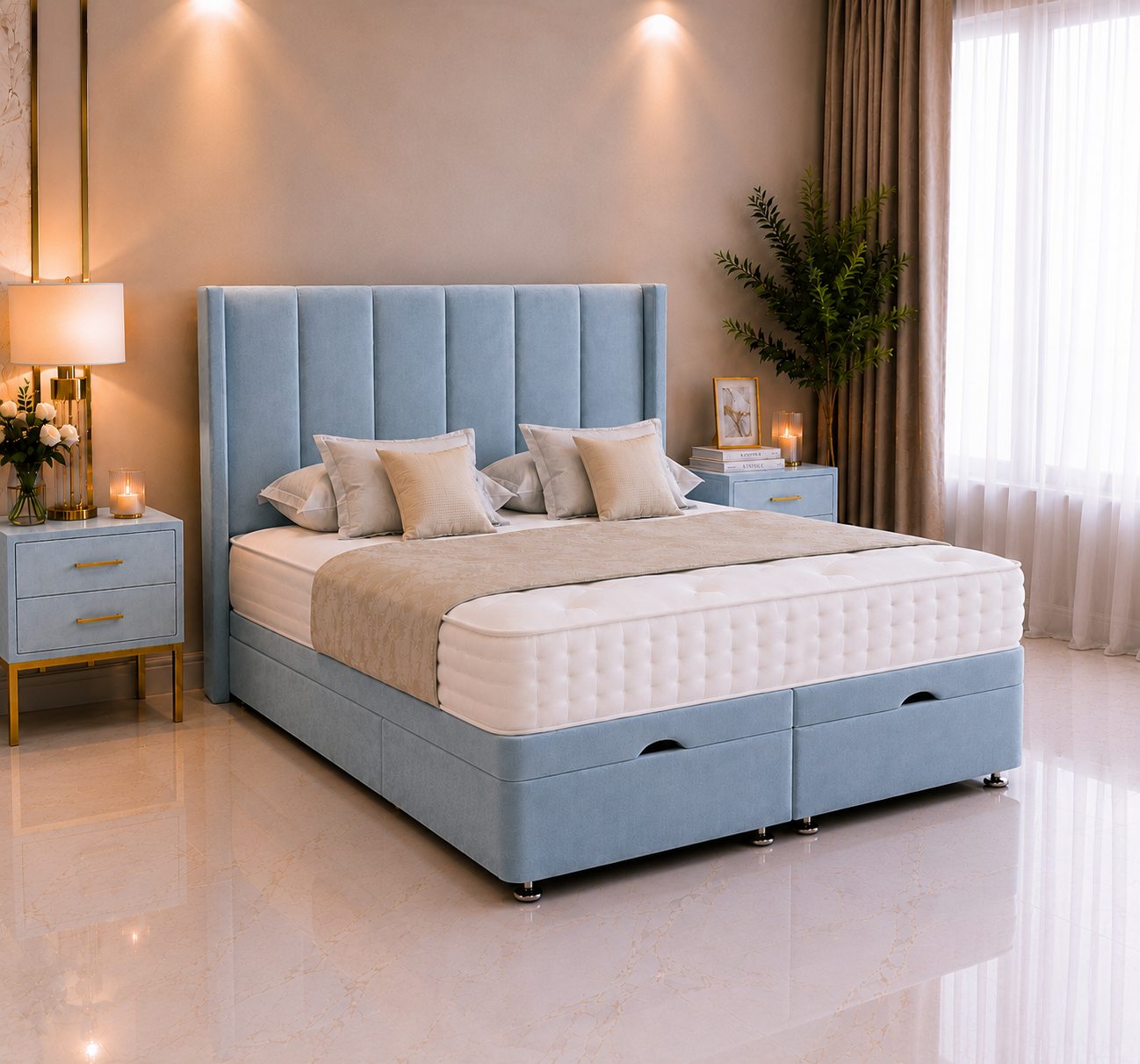 Ensemble de lit ottoman Malcom