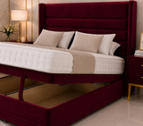 Mango Wing Ottoman Divan Bed with Footboard & Floorstanding Headboard