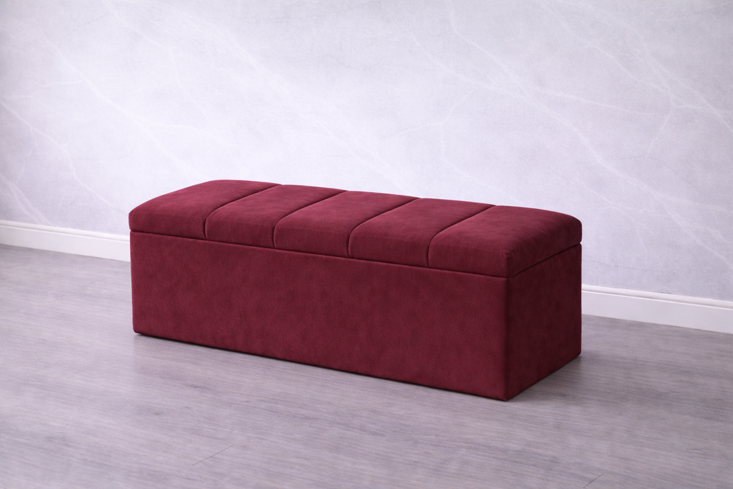 Maya Ottoman Plush Box