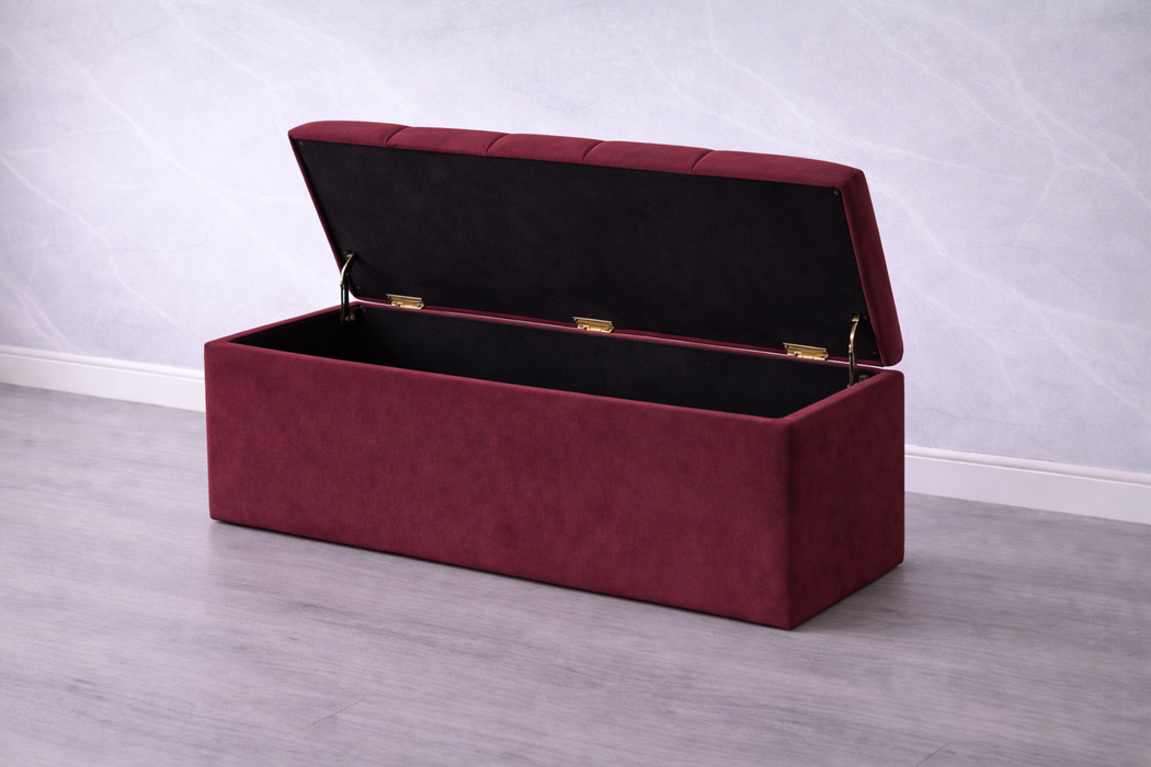 Maya Ottoman Plush Box