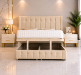 Meadow Wing Ottomaanse bed met voeteneinde en staand hoofdeinde