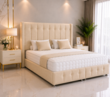Meadow Wing Ottomaanse bed met voeteneinde en staand hoofdeinde