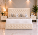 Lit ottoman Monroe Chesterfield avec pied de lit