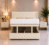Lit ottoman Monroe Chesterfield avec pied de lit