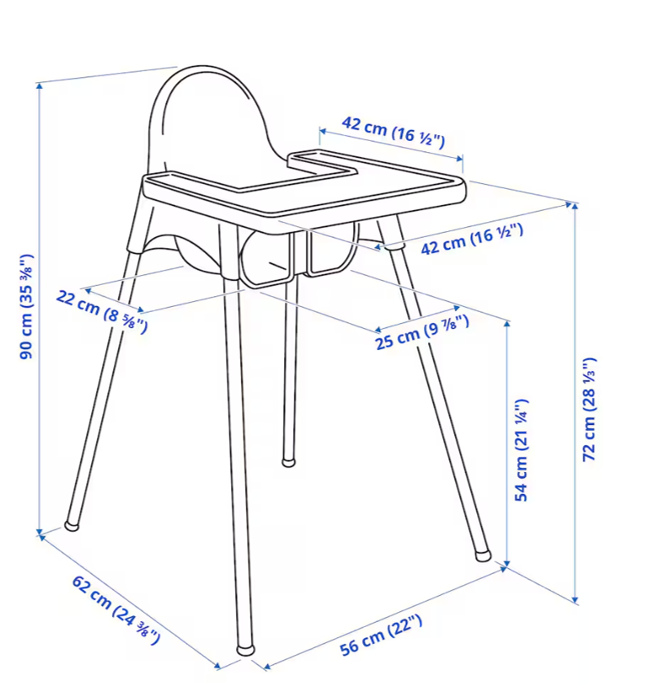 Baby Highchair with tray