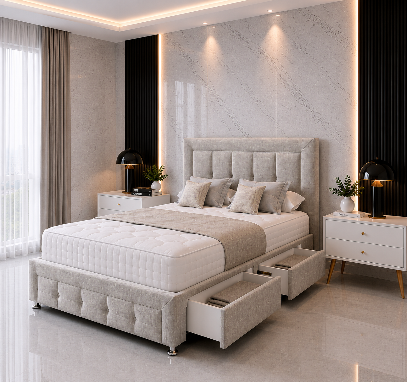 Ruby Divan Bed met Hoofdbord &amp; Voetbord