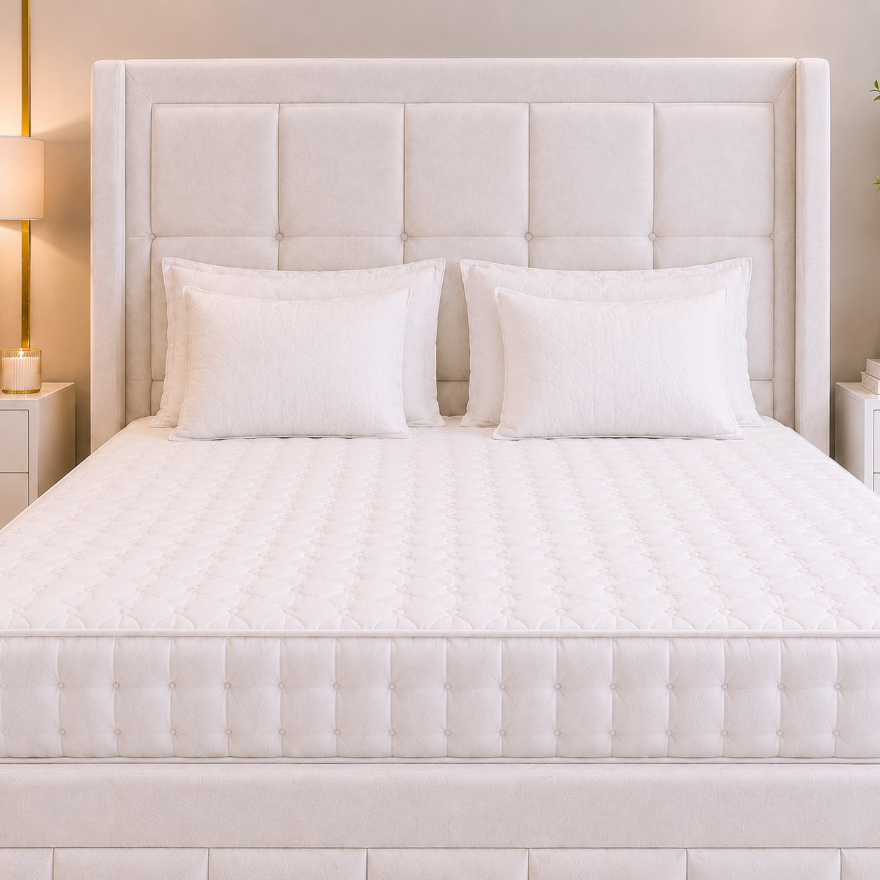 Scarlett Wing Ottoman Divan Bed with Footboard & Floorstanding Headboard