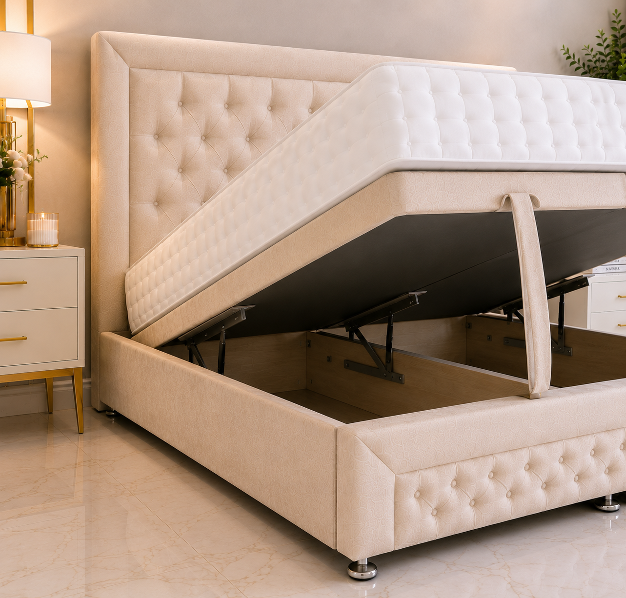 Lit ottoman Viola avec pied de lit