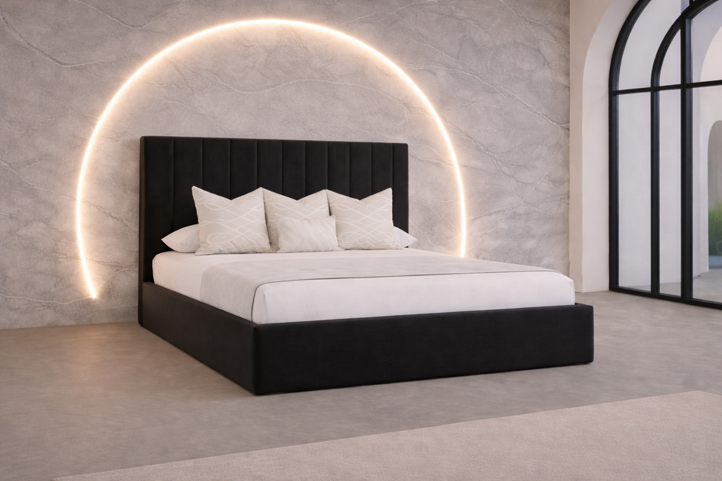 Neptune Wingback Bed Frame With Storage Options