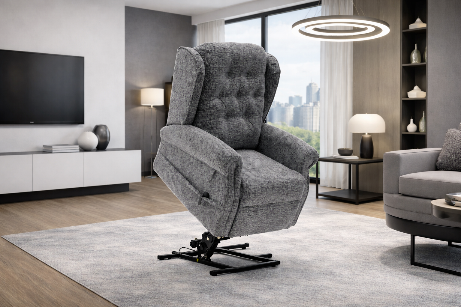 Chenille Recline Relax Chair